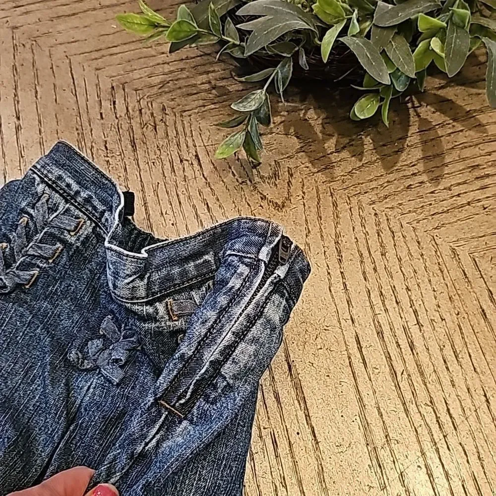 Jean skirt with shorts size 4 Gymboree